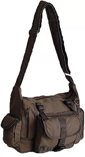 Womens Plain Canvas Cross Body Messenger Shoulder Handbag Purse Ladies Bag